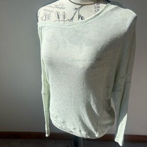 DEX mint green off the shoulder long sleeve top size S